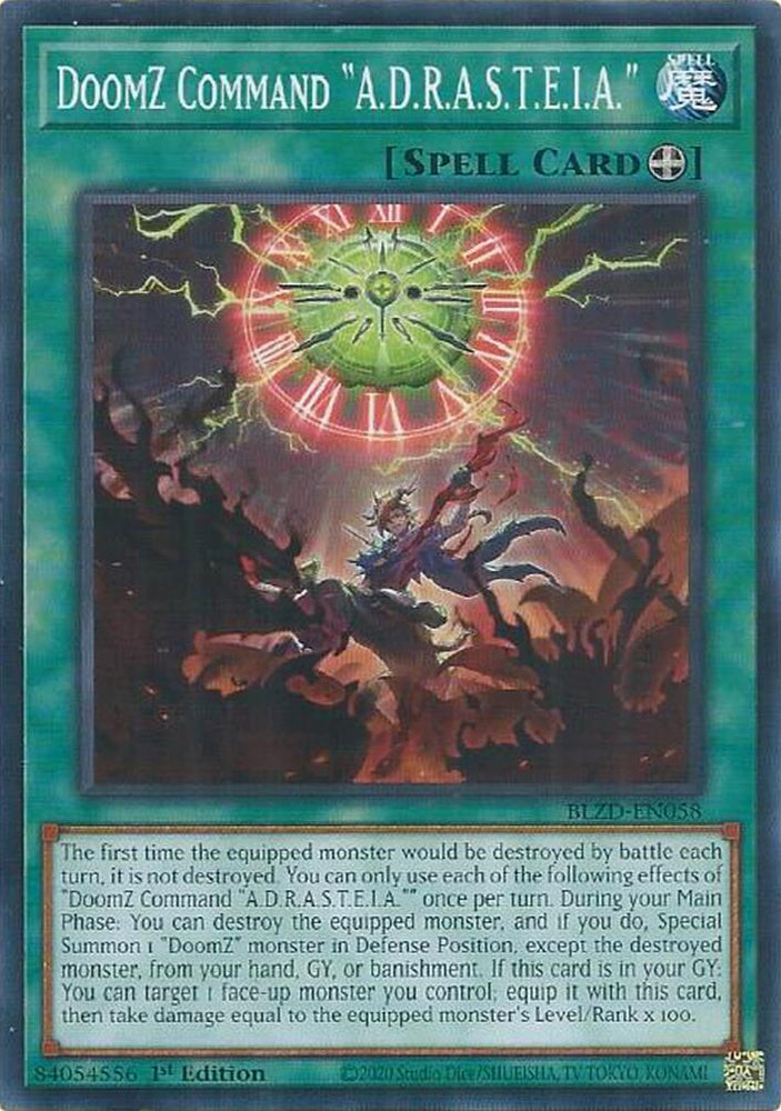 DoomZ Command "A.D.R.A.S.T.E.I.A." [BLZD-EN058] Common Yu-Gi-Oh!