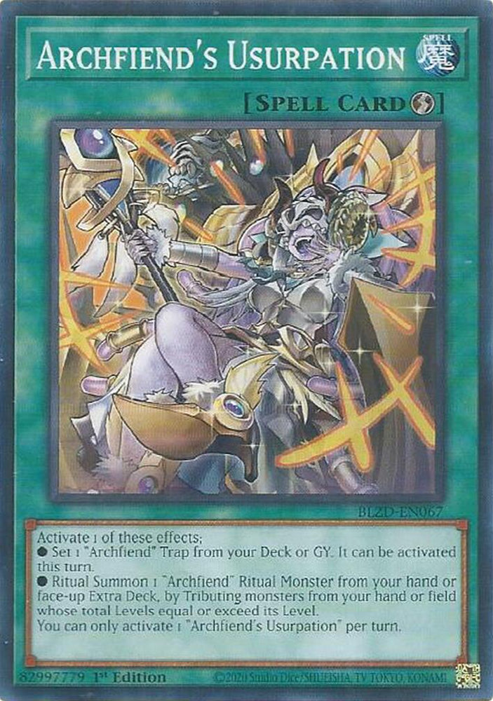 Archfiend's Usurpation [BLZD-EN067] Common Yu-Gi-Oh!