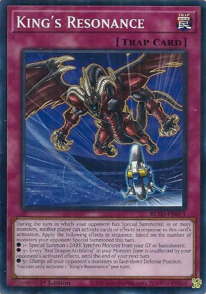 King's Resonance [BLZD-EN071] Common Yu-Gi-Oh!