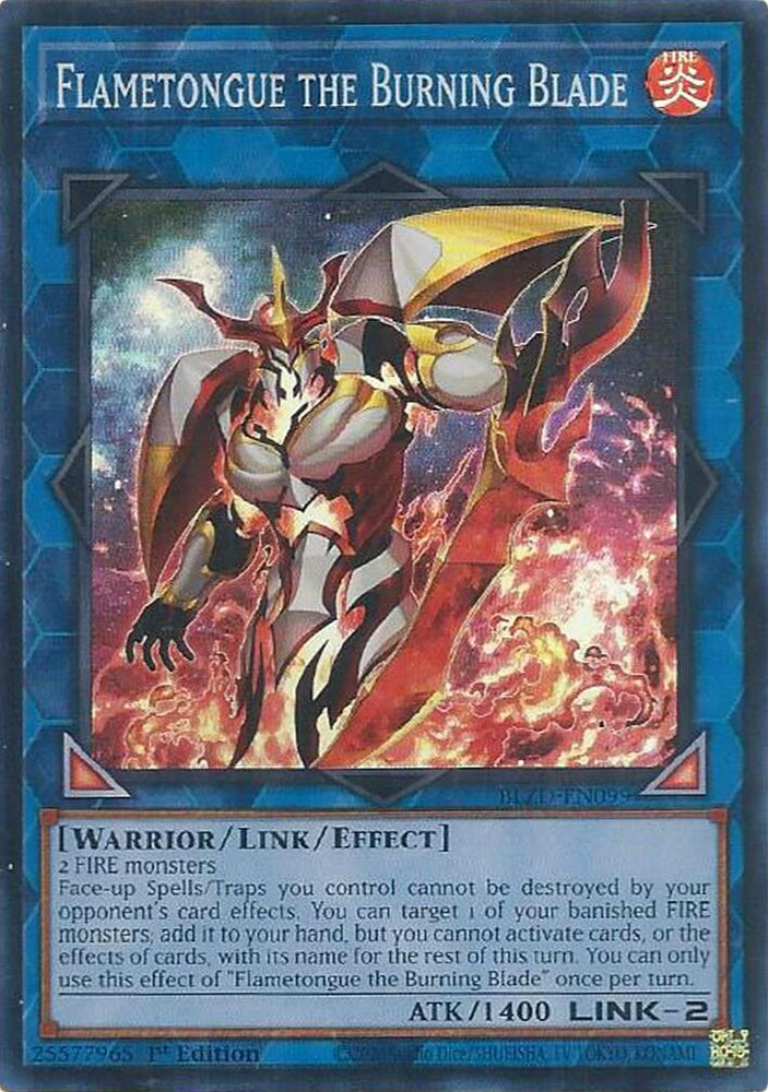 Flametongue the Burning Blade [BLZD-EN099] Super Rare Yu-Gi-Oh!