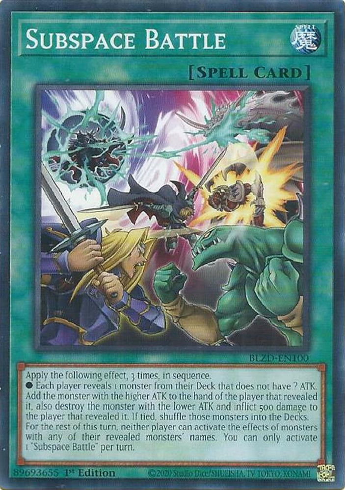 Subspace Battle [BLZD-EN100] Common Yu-Gi-Oh!