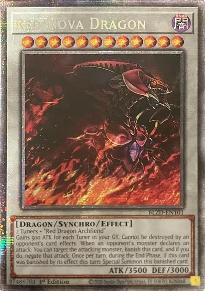 Red Nova Dragon (Starlight Rare) [BLZD-EN101] Starlight Rare Yu-Gi-Oh!