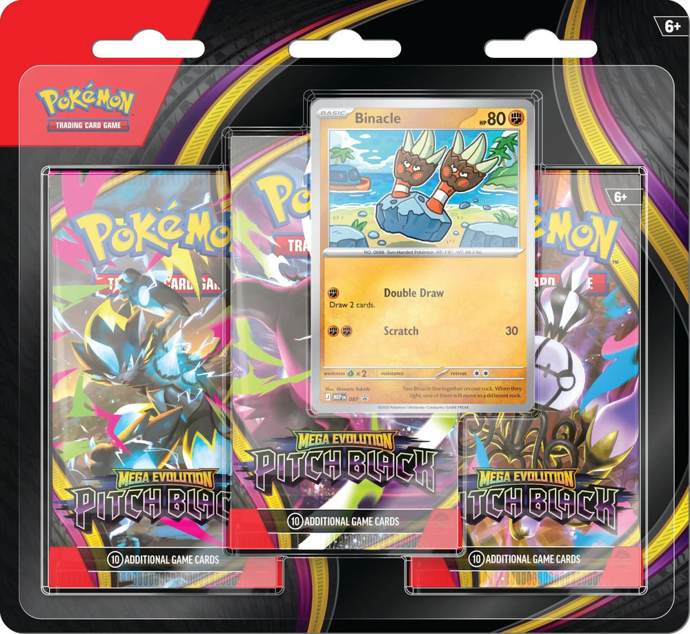 Mega Evolution: Pitch Black - 3 Pack Blister [Binacle] Pokémon