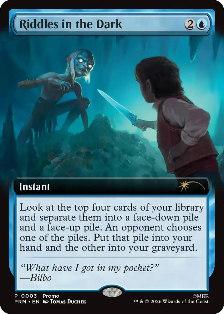 Riddles in the Dark (Extended Art) [Media Promos] Magic: The Gathering