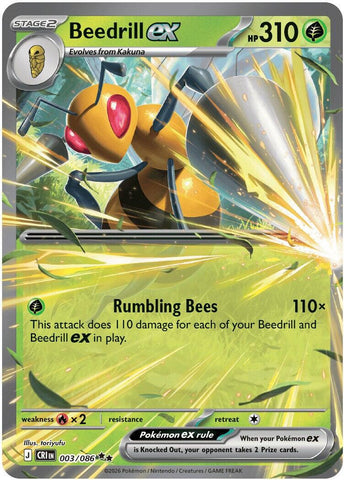 Beedrill ex (003/086) [Mega Evolution: Chaos Rising] Pokémon