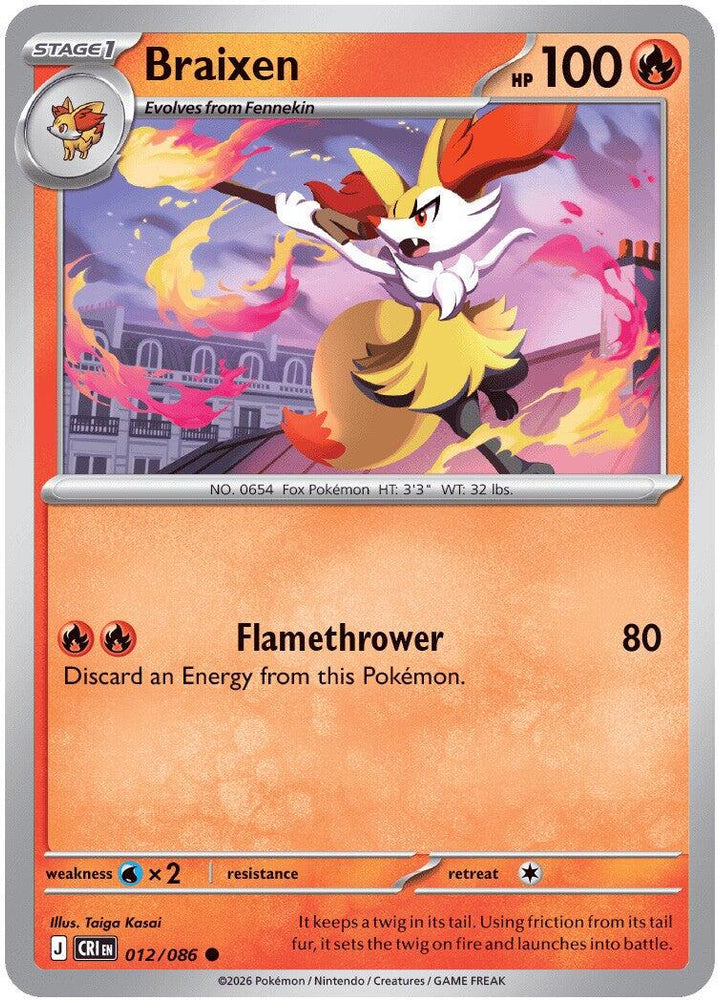 Braixen (012/086) [Mega Evolution: Chaos Rising] Pokémon