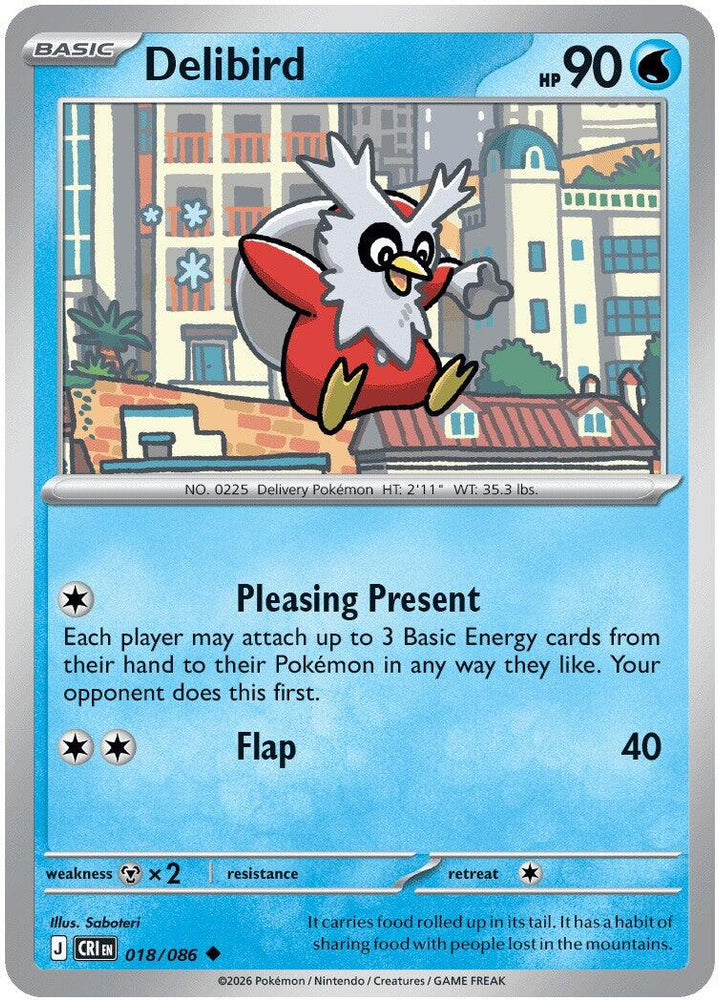 Delibird (018/086) [Mega Evolution: Chaos Rising] Pokémon