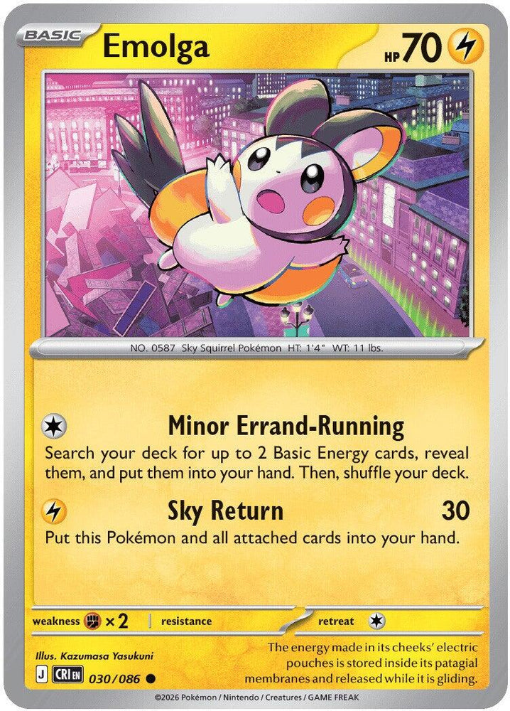 Emolga (030/086) [Mega Evolution: Chaos Rising] Pokémon