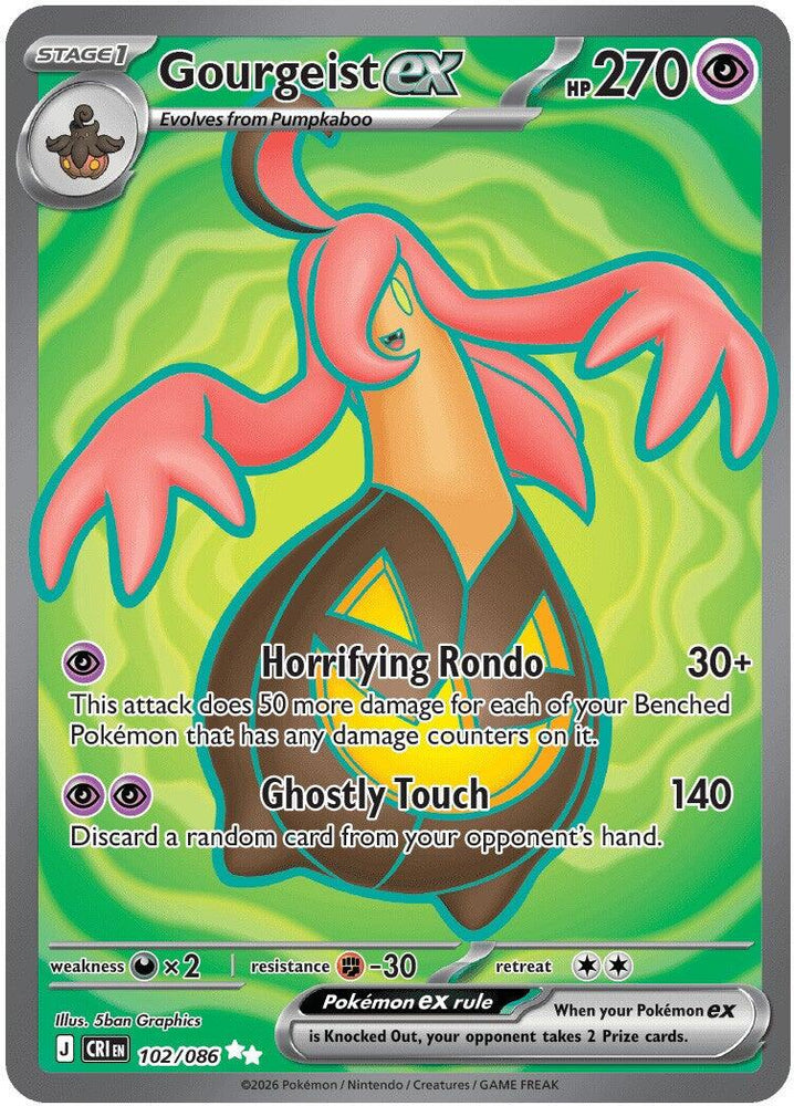 Gourgeist ex (102/086) [Mega Evolution: Chaos Rising] Pokémon