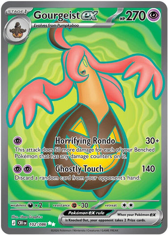 Gourgeist ex (102/086) [Mega Evolution: Chaos Rising] Pokémon