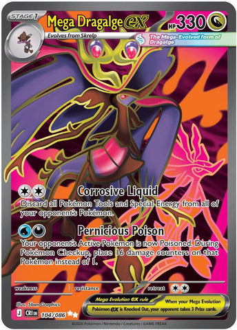 Mega Dragalge ex (104/086) [Mega Evolution: Chaos Rising] Pokémon