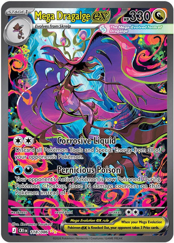 Mega Dragalge ex (118/086) [Mega Evolution: Chaos Rising] Pokémon