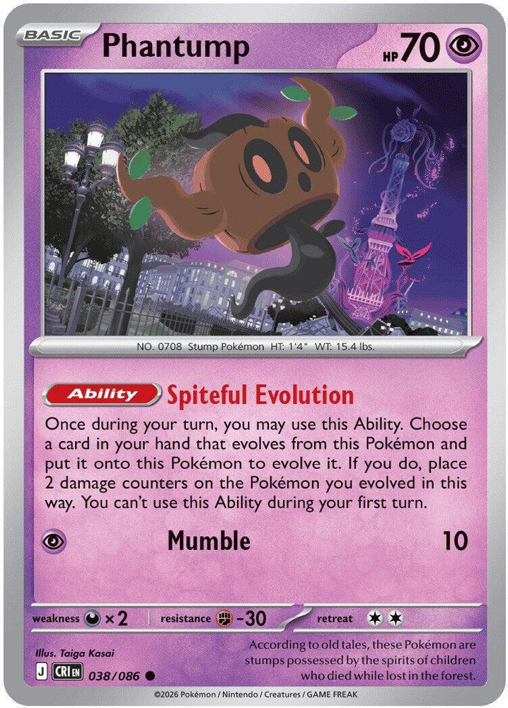 Phantump (038/086) [Mega Evolution: Chaos Rising] Pokémon