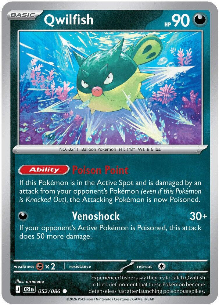 Qwilfish (052/086) [Mega Evolution: Chaos Rising] Pokémon