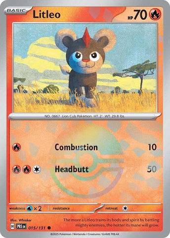 Litleo (015/131) (Poke Ball Pattern) [Scarlet & Violet: Prismatic Evolutions] Pokémon