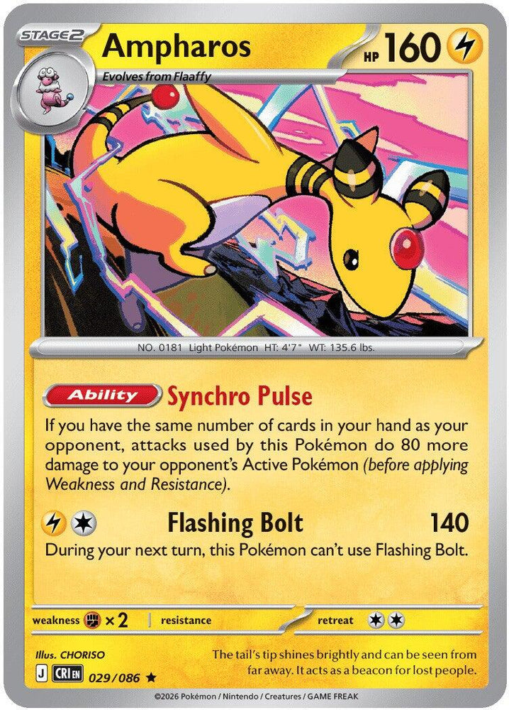 Ampharos (029/086) (Deck Exclusive) [Mega Evolution: Chaos Rising] Pokémon