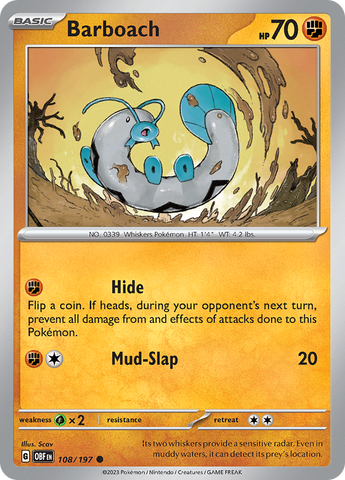 Barboach (108/197) [Scarlet & Violet: Obsidian Flames] Pokémon