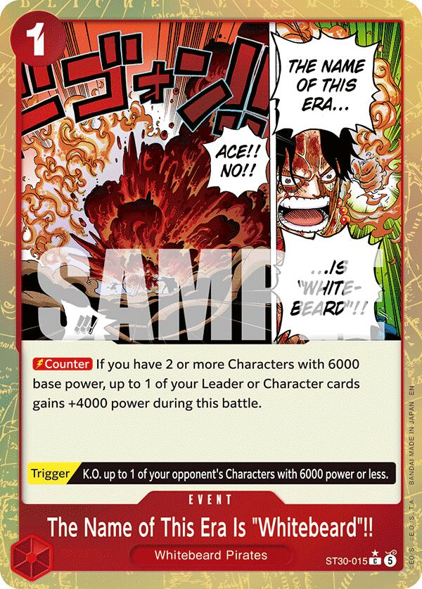 The Name of This Era Is "Whitebeard"!! (Parallel) [Starter Deck EX: Luffy & Ace] Bandai