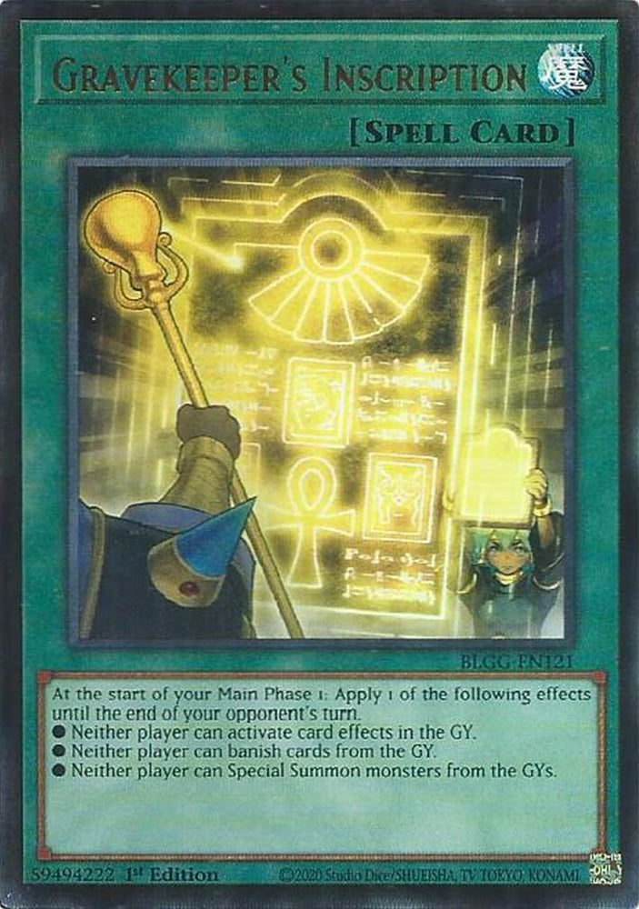 Gravekeeper's Inscription [BLGG-EN121] Ultra Rare Yu-Gi-Oh!