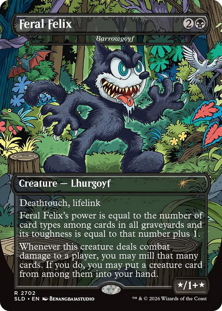 Feral Felix - Barrowgoyf [Secret Lair Drop Series] Magic: The Gathering