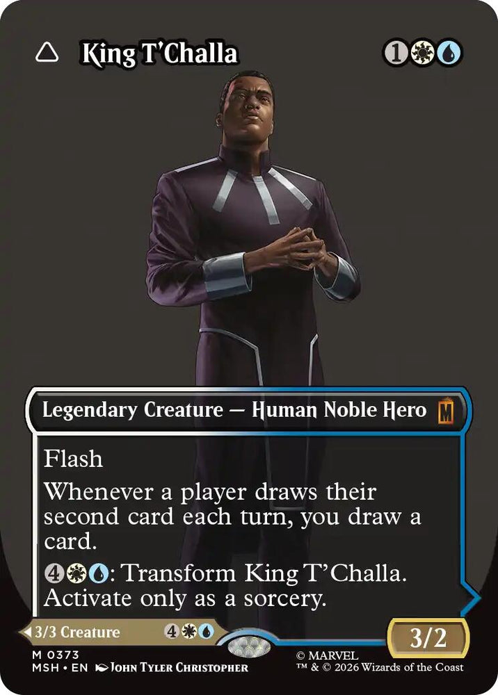 King T'Challa (Borderless) (0373) [Marvel Super Heroes] Magic: The Gathering