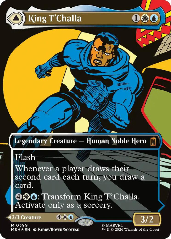 King T'Challa (Borderless) (0399) [Marvel Super Heroes] Magic: The Gathering