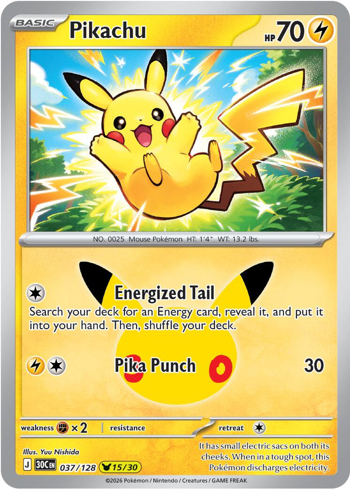 Pikachu (037/128) [Mega Evolution: 30th Celebration] Pokémon