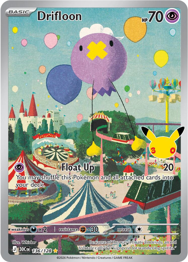 Drifloon (136/128) [Mega Evolution: 30th Celebration] Pokémon