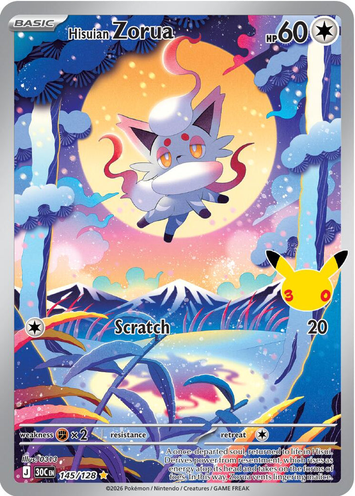 Hisuian Zorua (145/128) [Mega Evolution: 30th Celebration] Pokémon