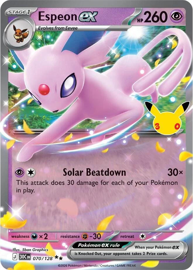 Espeon ex (070/128) [Mega Evolution: 30th Celebration] Pokémon