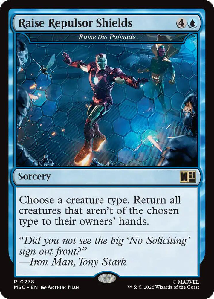 Raise Repulsor Shields - Raise the Palisade [Marvel Super Heroes Commander] Magic: The Gathering