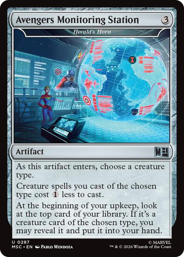 Avengers Monitoring Station - Herald's Horn [Marvel Super Heroes Commander] Magic: The Gathering