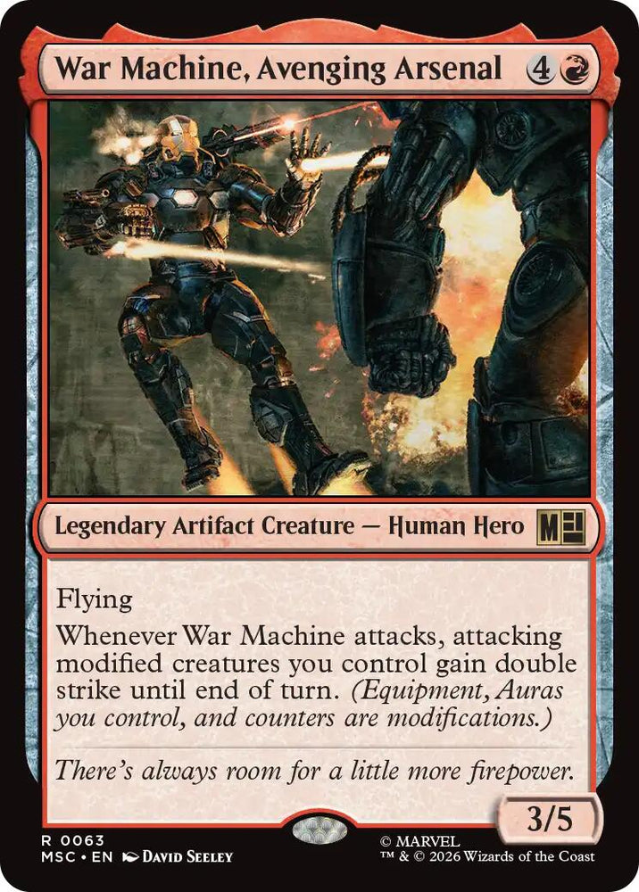 War Machine, Avenging Arsenal (Surge Foil) [Marvel Super Heroes Commander] Magic: The Gathering