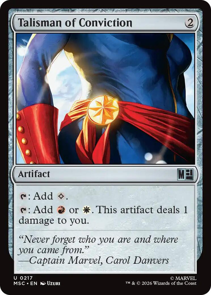 Talisman of Conviction (Surge Foil) [Marvel Super Heroes Commander] Magic: The Gathering