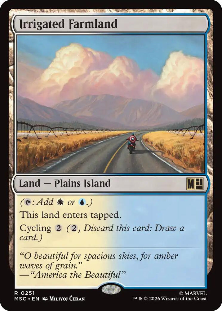 Irrigated Farmland (Surge Foil) [Marvel Super Heroes Commander] Magic: The Gathering