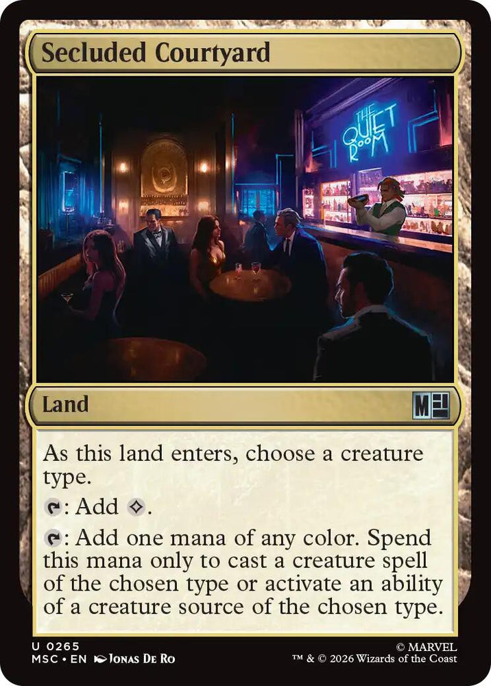 Secluded Courtyard (Surge Foil) [Marvel Super Heroes Commander] Magic: The Gathering