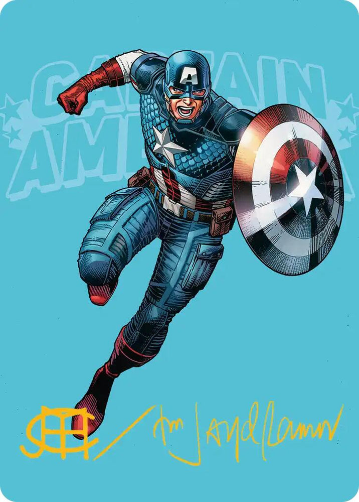 Captain America, Super-Soldier Art Card (Gold-Stamped Signature) [Marvel Super Heroes Art Series] Magic: The Gathering
