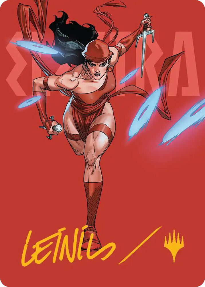 Elektra, Daughter of the Hand Art Card (Gold-Stamped Signature) [Marvel Super Heroes Art Series] Magic: The Gathering