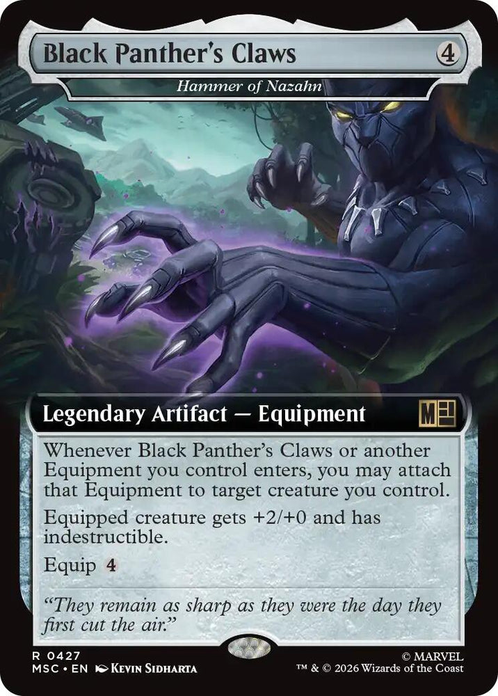 Black Panther's Claws - Hammer of Nazahn (Extended Art) [Marvel Super Heroes Commander] Magic: The Gathering