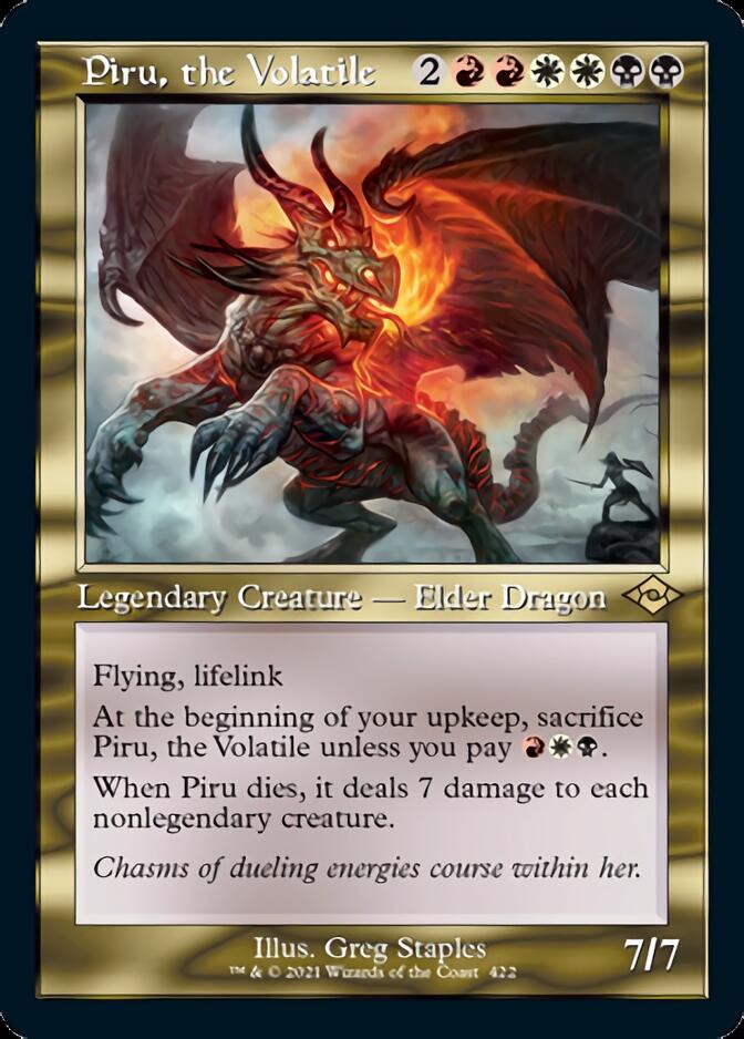 Piru, the Volatile (Retro Foil Etched) [Modern Horizons 2] Magic: The Gathering