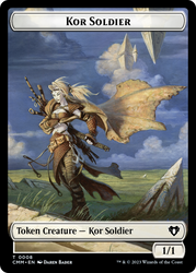 Soldier // Kor Soldier Double-Sided Token [Commander Masters Tokens] Magic: The Gathering