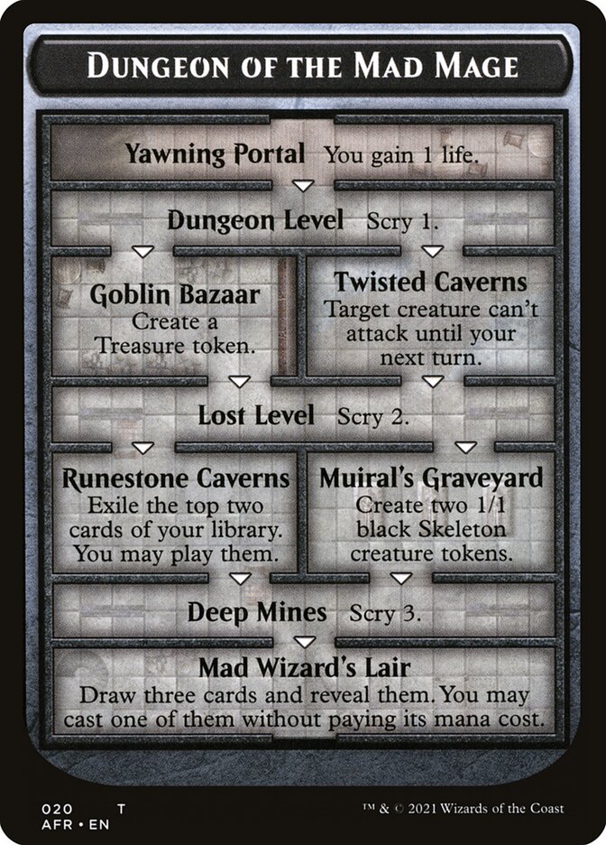 Dungeon of the Mad Mage // Tomb of Annihilation Double-Sided Token [Dungeons & Dragons: Adventures in the Forgotten Realms Tokens] Magic: The Gathering
