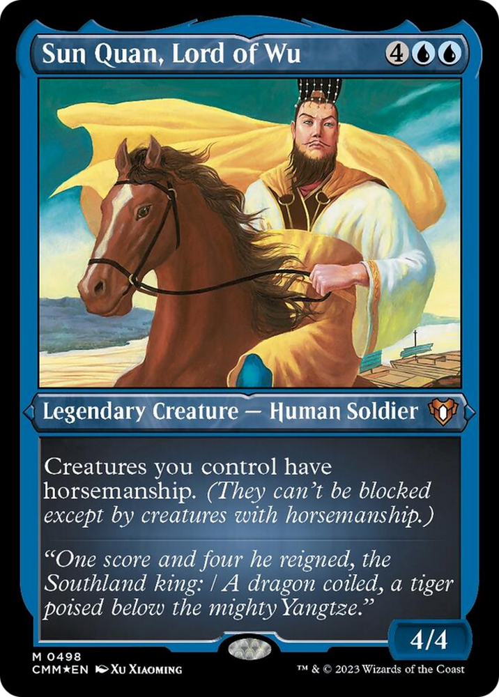 Sun Quan, Lord of Wu (Foil Etched) [Commander Masters] Magic: The Gathering
