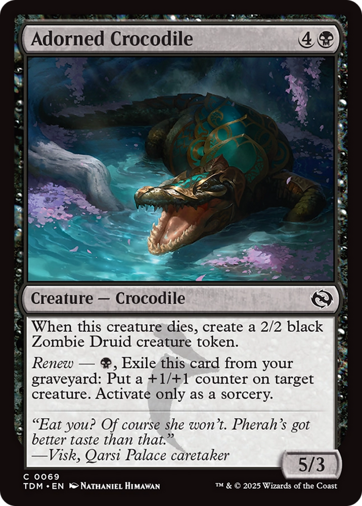 Adorned Crocodile [Tarkir: Dragonstorm] Magic: The Gathering