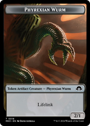 Servo // Phyrexian Wurm (0018) Double-Sided Token [Modern Horizons 3 Tokens] Magic: The Gathering