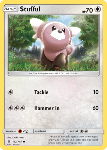 Stufful (112/145) [Sun & Moon: Guardians Rising] Pokémon