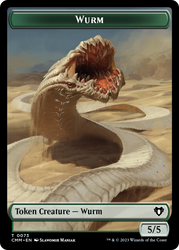 Wurm // Spider Double-Sided Token [Commander Masters Tokens] Magic: The Gathering