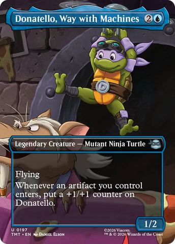 Donatello, Way with Machines (Borderless) [Teenage Mutant Ninja Turtles] Magic: The Gathering