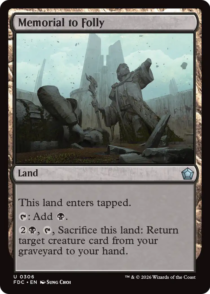 Memorial to Folly [Foundations Commander] Magic: The Gathering
