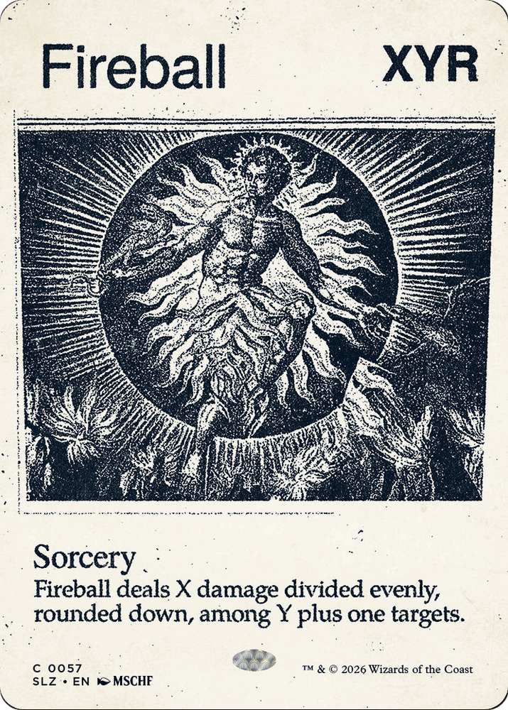 Fireball (0057) [Secret Lair x MSCHF: The Zeta Set] Magic: The Gathering